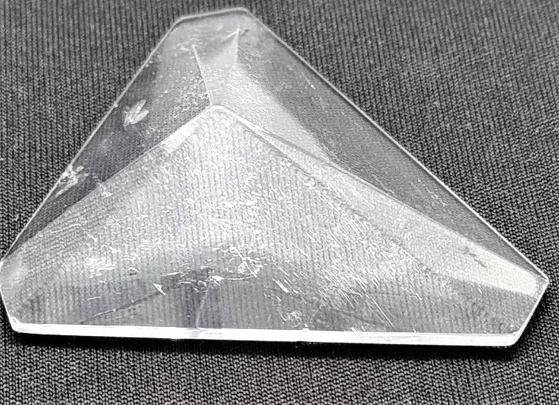 Clear Quartz Faceted Triangle