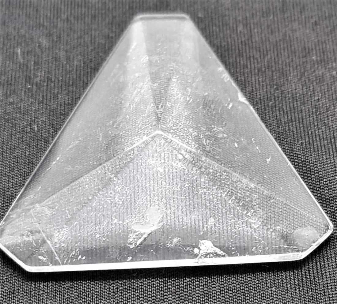 Clear Quartz Faceted Triangle