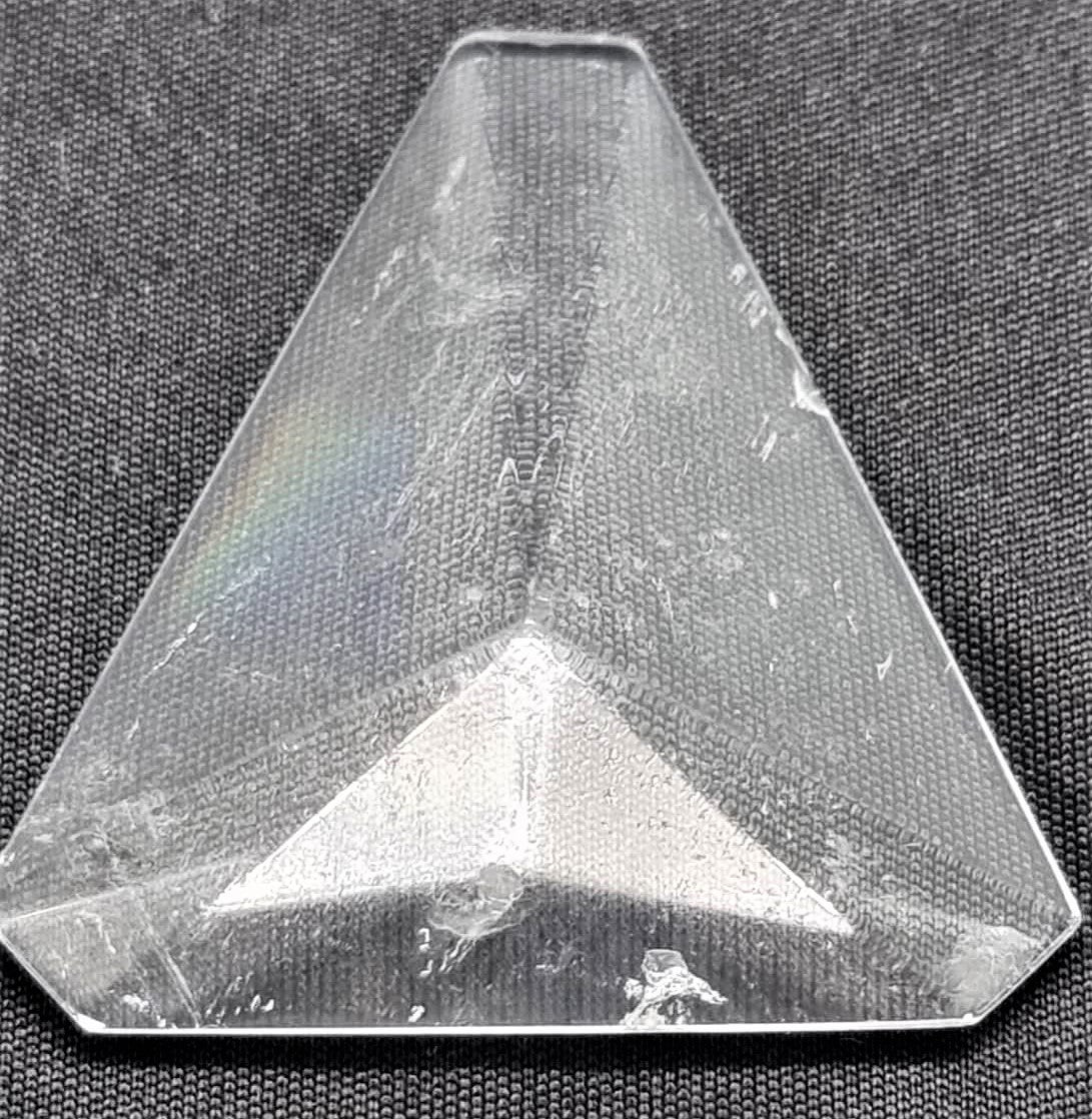 Clear Quartz Faceted Triangle