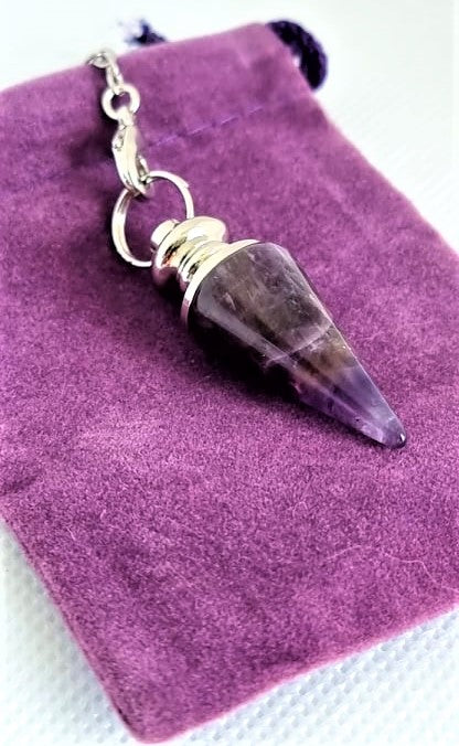 Amethyst Pendulum with pouch