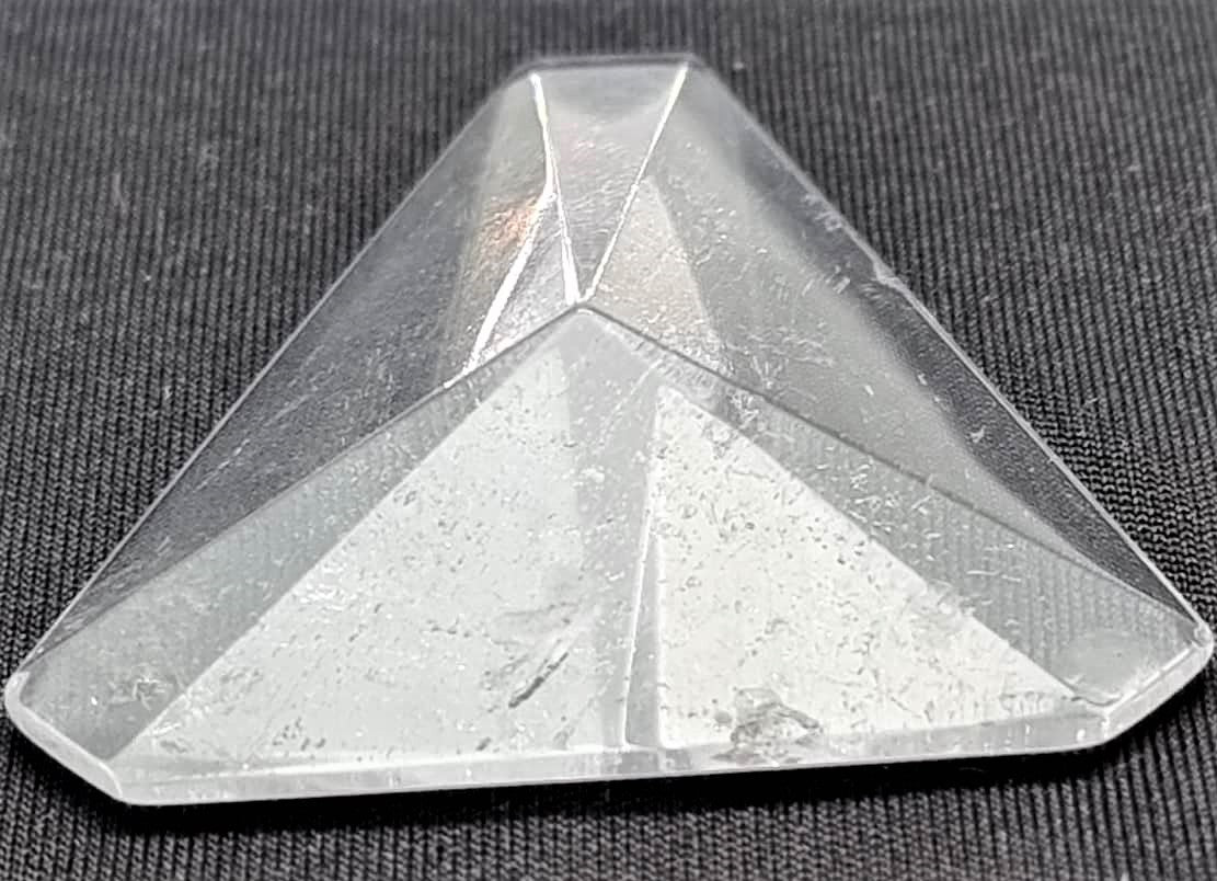 Clear Quartz Faceted Triangle