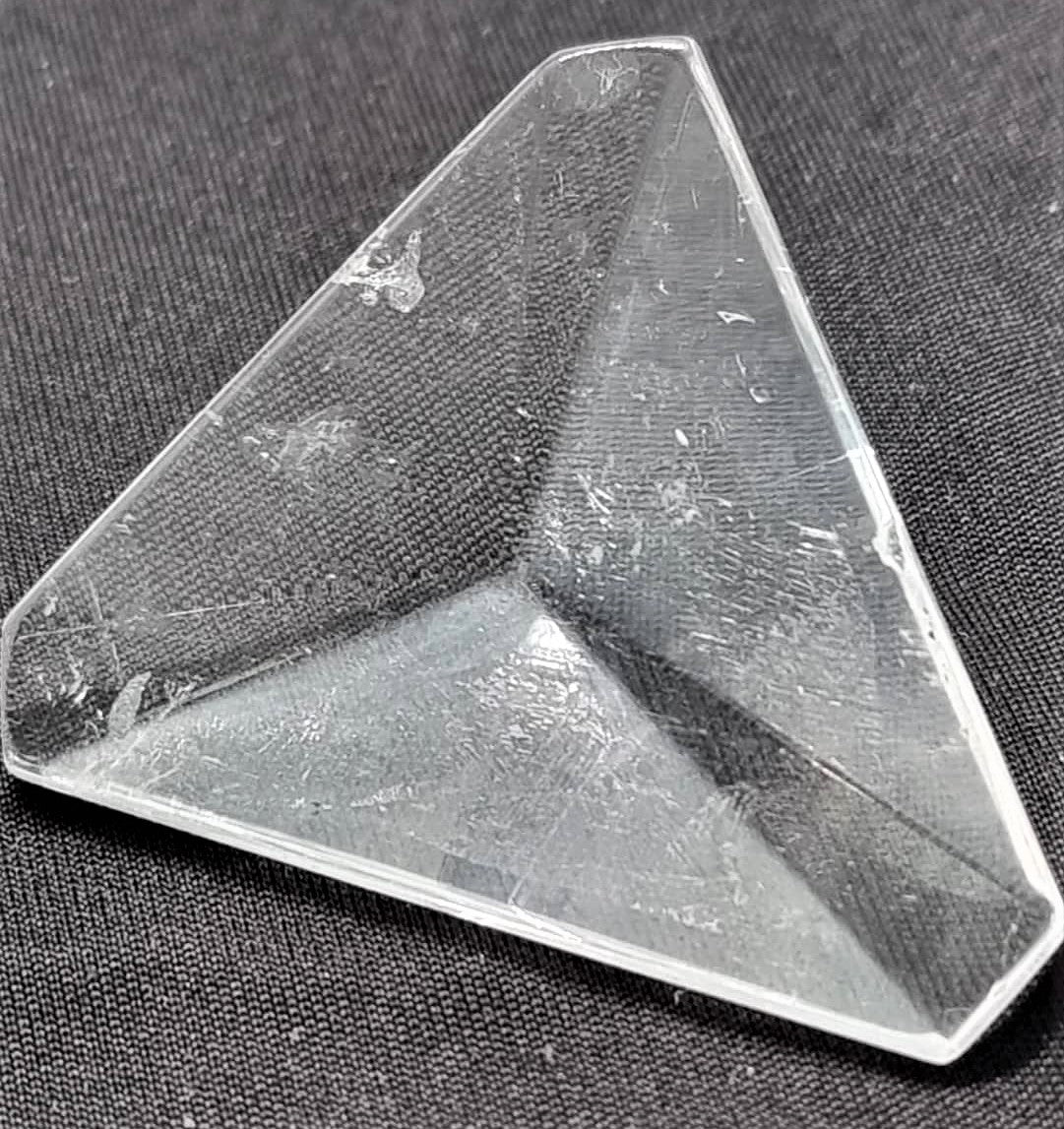 Clear Quartz Faceted Triangle